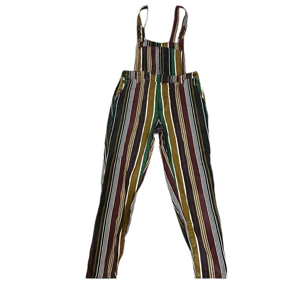 BDG Multicolor Striped Overalls a small - Picture 3 of 13